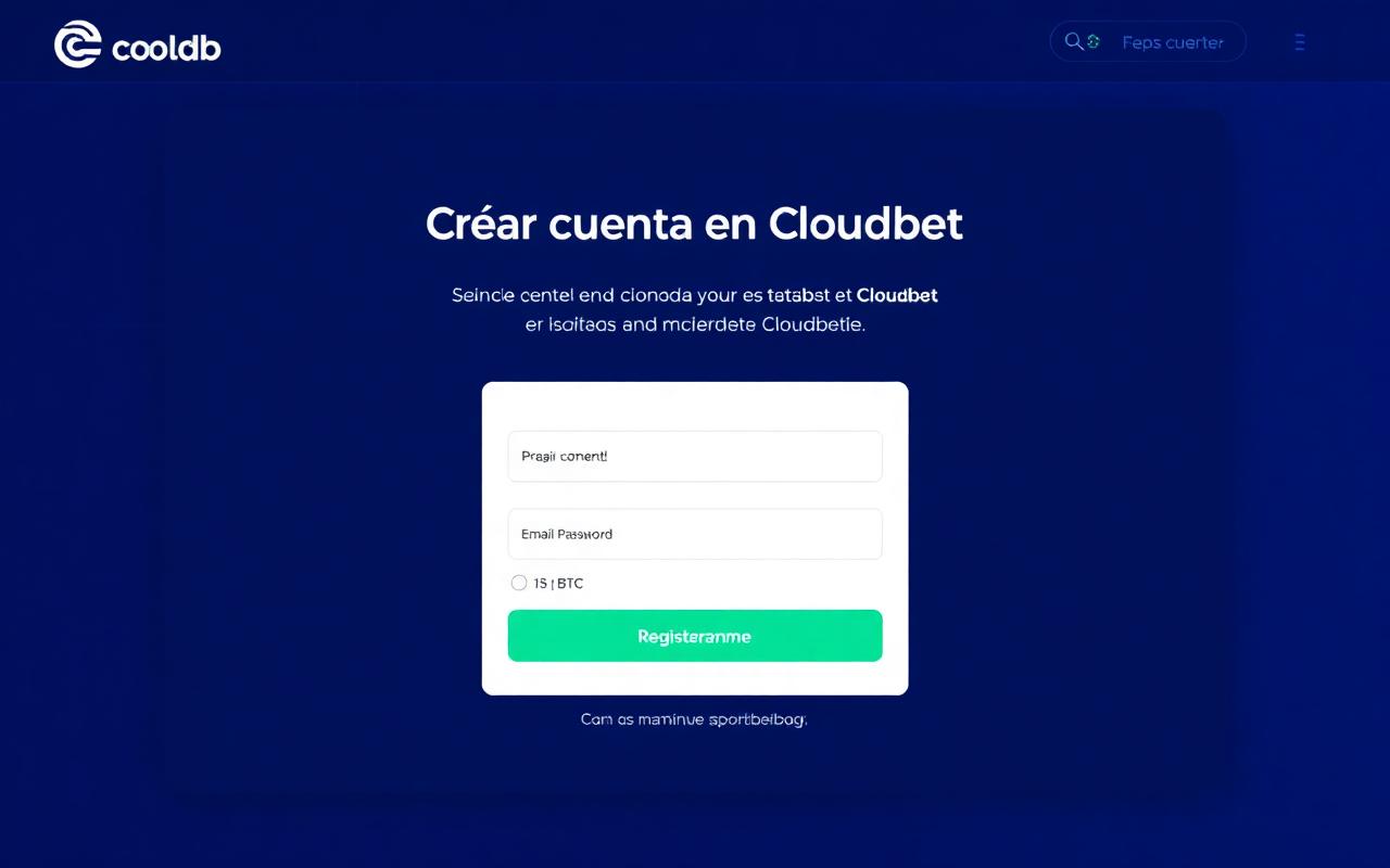 Екран реєстрації для відкриття рахунку на Cloudbet