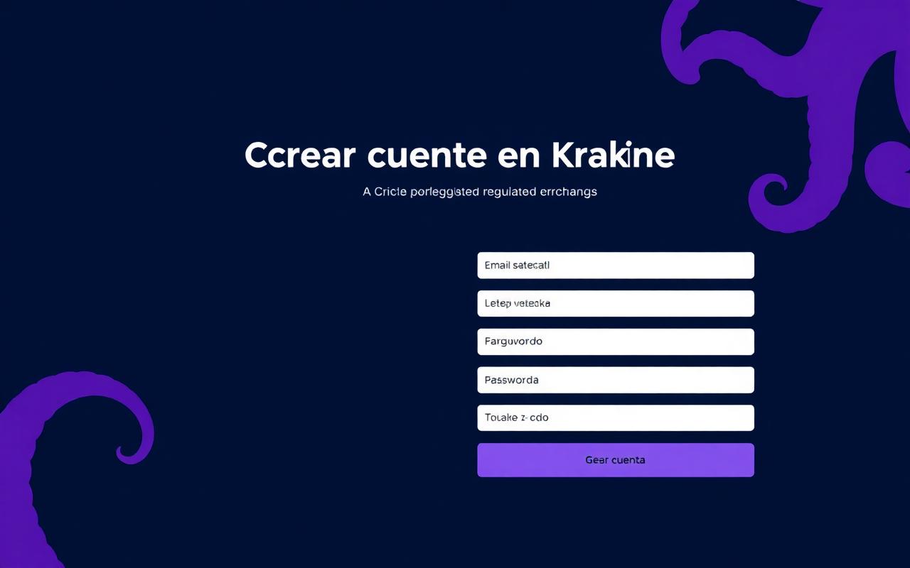 Ecran de înregistrare pentru deschiderea unui cont pe Kraken