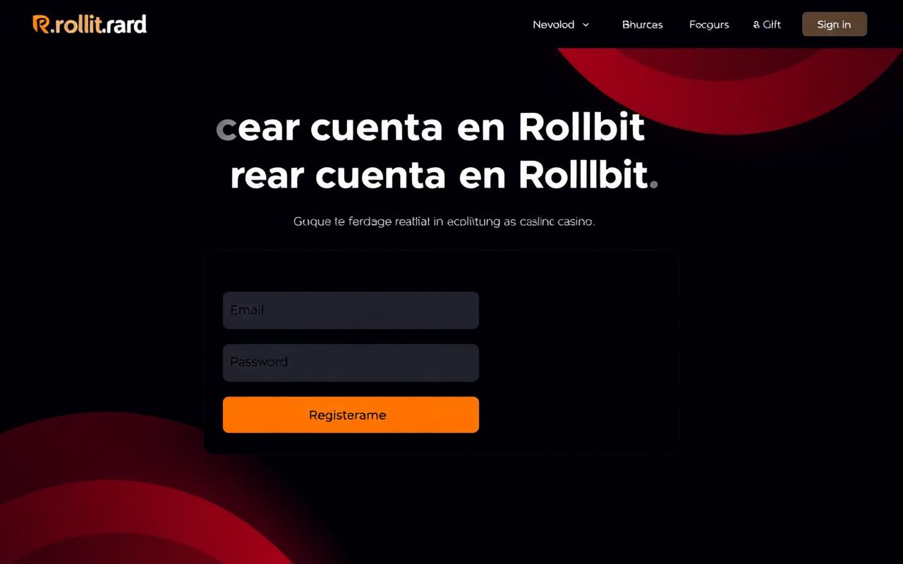 Ecran de înregistrare pentru deschiderea unui cont pe Rollbit