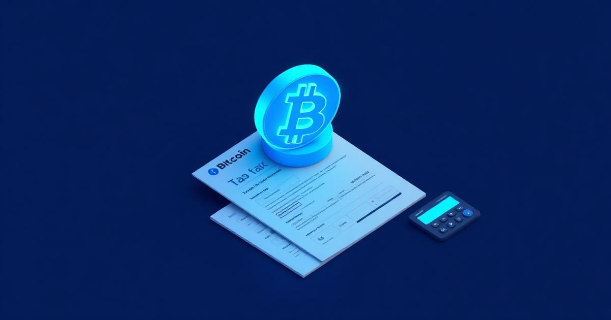 Ilustración isométrica sobre impuestos de criptomonedas en Australia