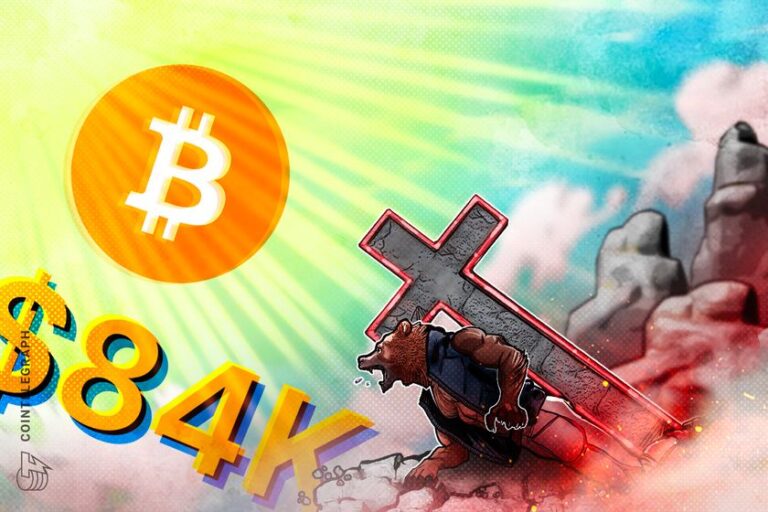 Bitcoin se arriesga a un nuevo "cruce de la muerte" mientras el precio de BTC volvió a la resistencia de los USD 84.000