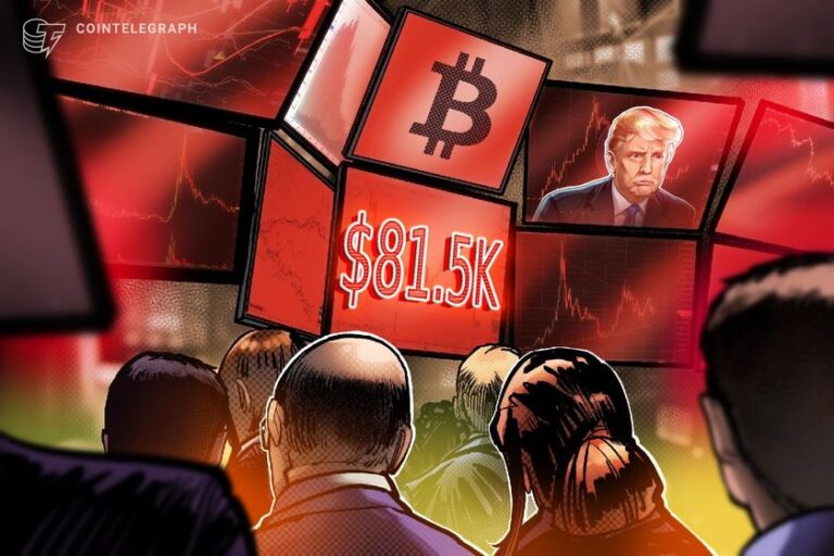 Bitcoin cayó a 81.500 dólares por el desplome de futuros de acciones en anticipación de los nuevos aranceles de Trump