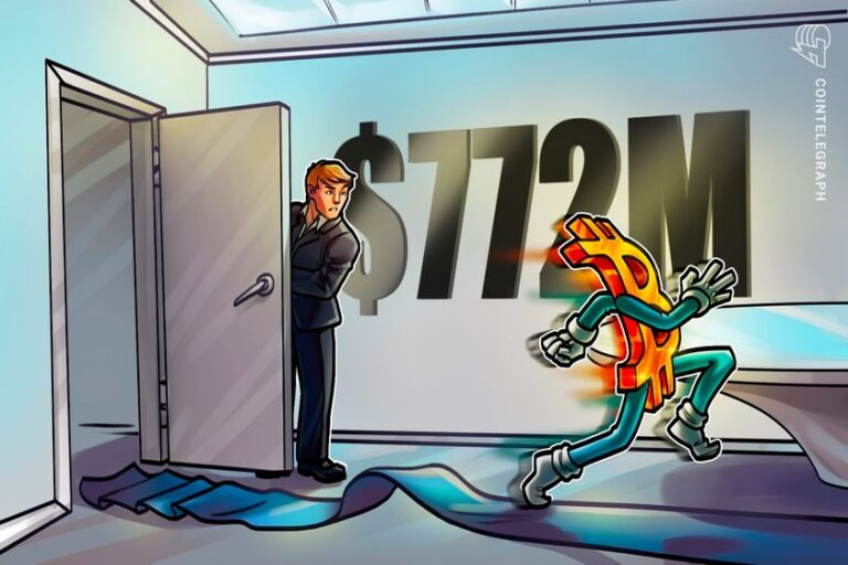 Los ETF spot de Bitcoin registran salidas por 772 millones de dólares mientras inversores se preparan por inflación impulsada por aranceles